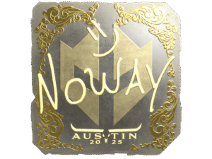 Sticker | noway (Gold) | Austin 2025