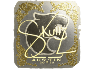 Sticker | skullz (Gold) | Austin 2025